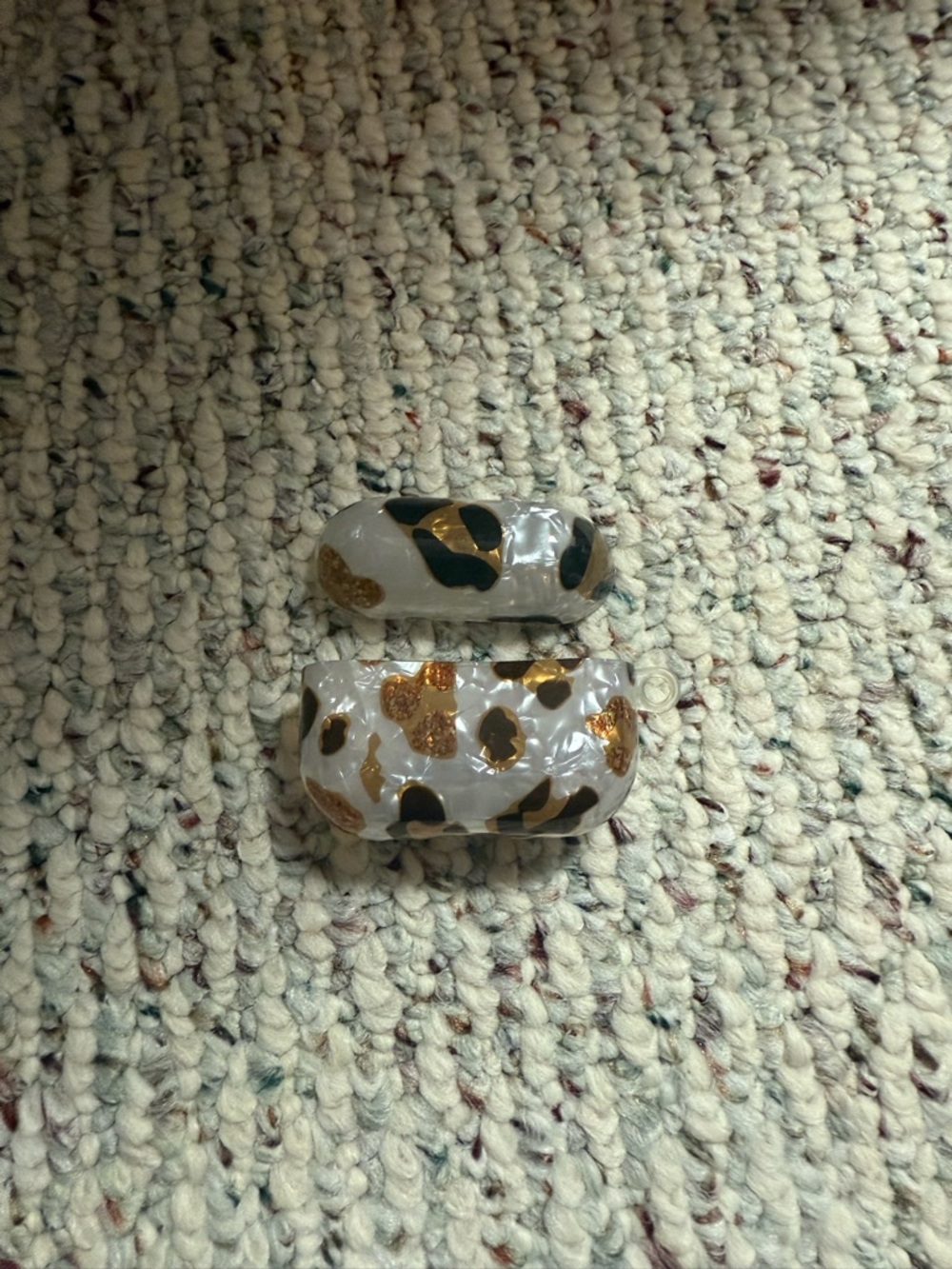 Gold and black leopard AirPod pros case